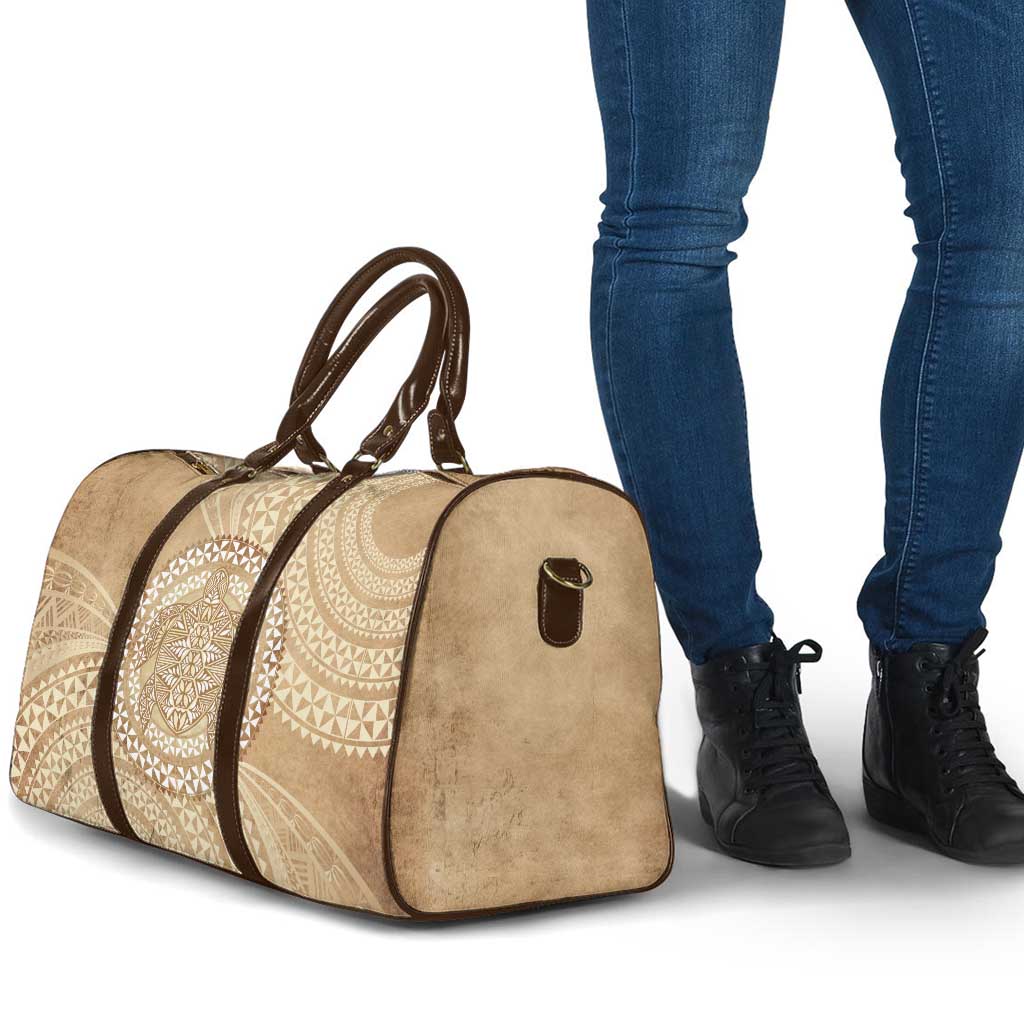 Tonga Ngatu Turtle Travel Bag Vintage Tongan Tapa Cloth