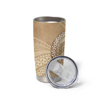 Tonga Ngatu Turtle Tumbler Cup Vintage Tongan Tapa Cloth LT14 - Polynesian Pride