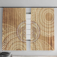Tonga Ngatu Turtle Window Curtain Vintage Tongan Tapa Cloth LT14 With Hooks Brown - Polynesian Pride