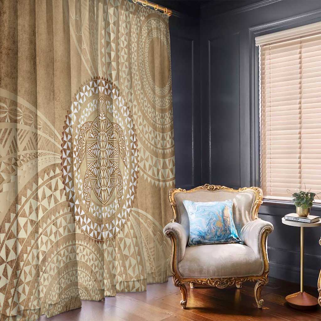 Tonga Ngatu Turtle Window Curtain Vintage Tongan Tapa Cloth LT14 - Polynesian Pride