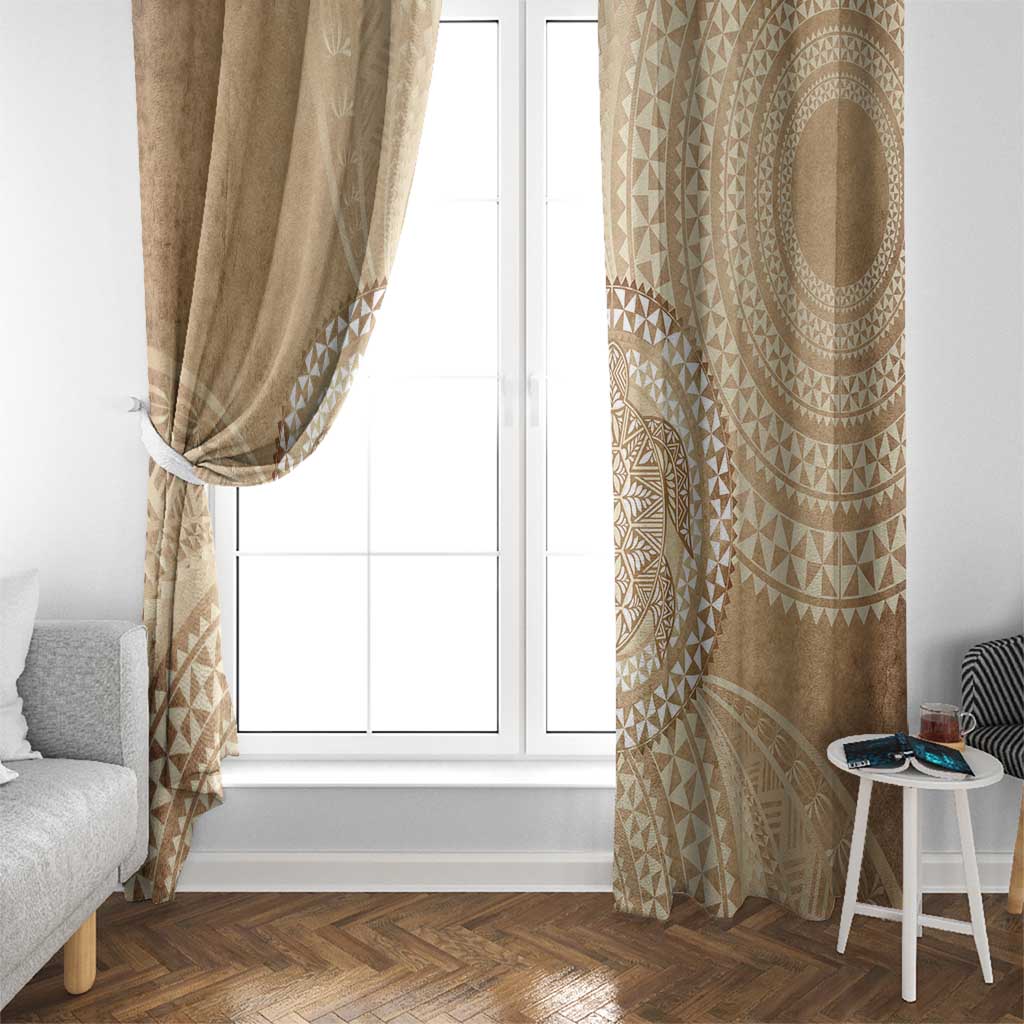 Tonga Ngatu Turtle Window Curtain Vintage Tongan Tapa Cloth LT14 - Polynesian Pride