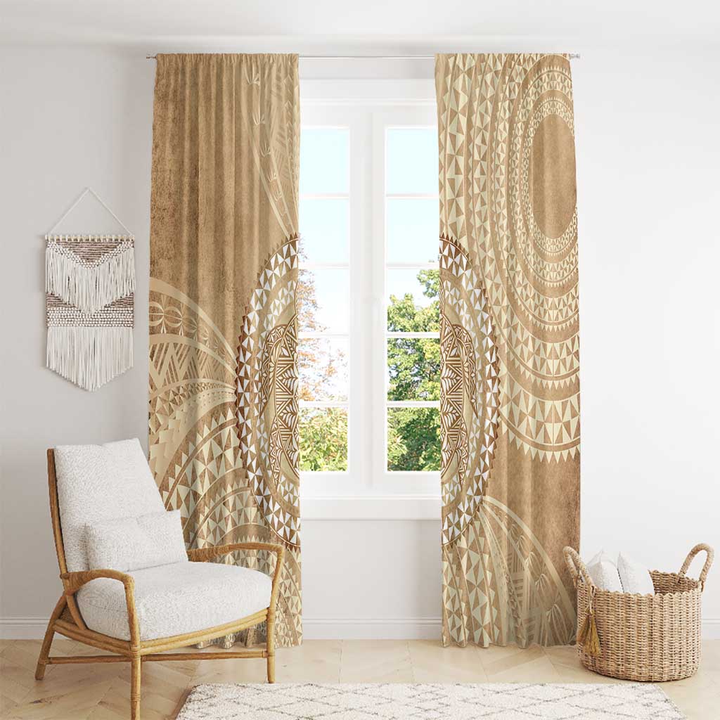 Tonga Ngatu Turtle Window Curtain Vintage Tongan Tapa Cloth LT14 - Polynesian Pride