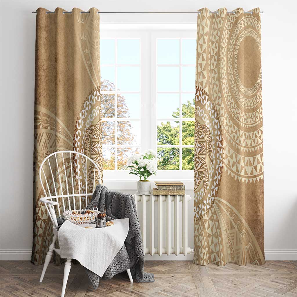Tonga Ngatu Turtle Window Curtain Vintage Tongan Tapa Cloth LT14 - Polynesian Pride