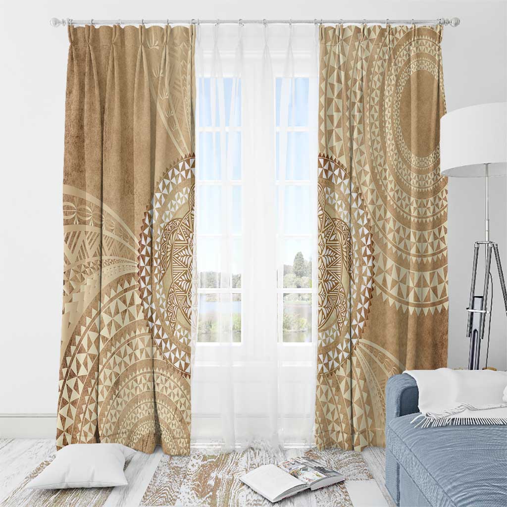 Tonga Ngatu Turtle Window Curtain Vintage Tongan Tapa Cloth LT14 - Polynesian Pride