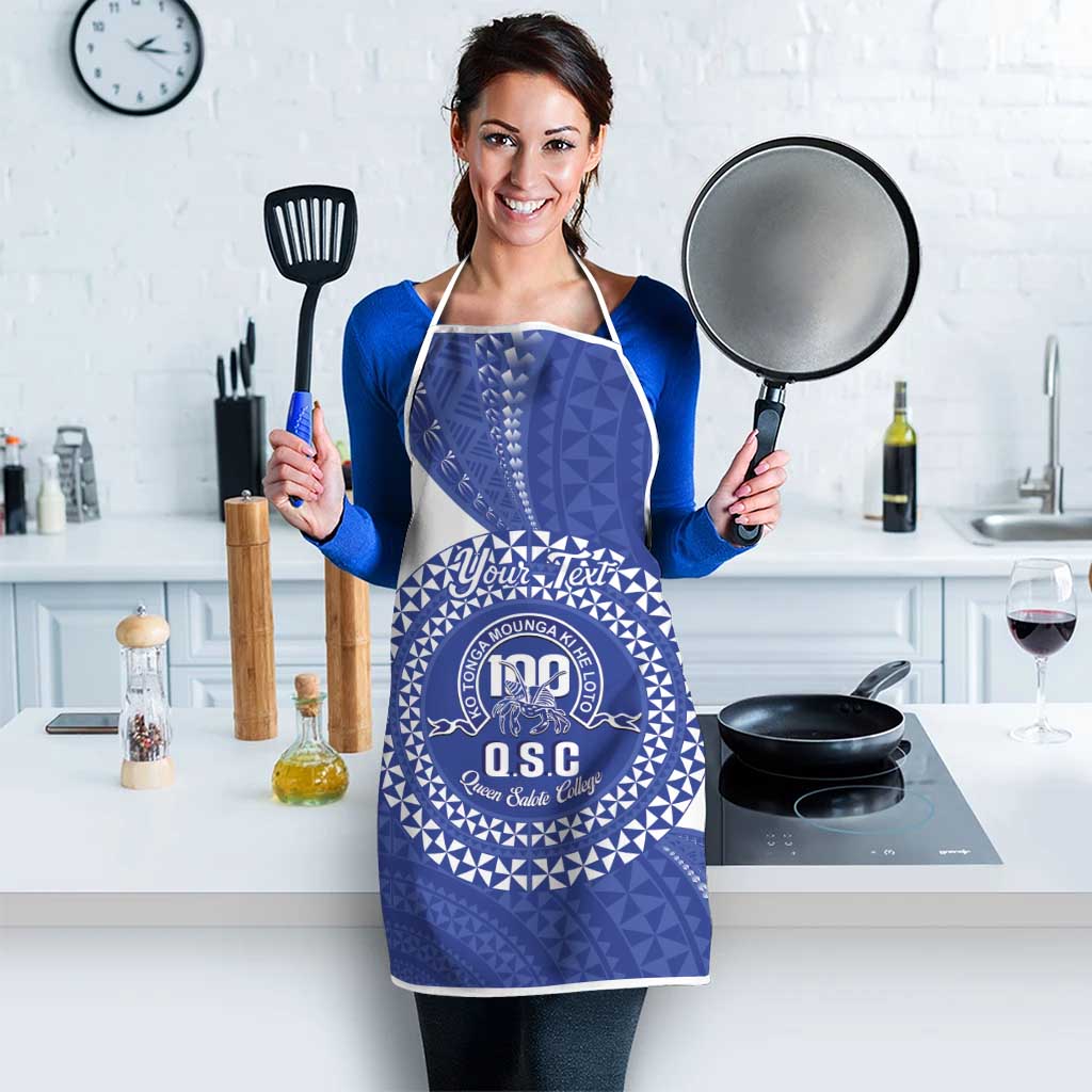 Queen Salote College 100th Anniversary Personalized Apron Est 1926 Kolisi Fefine Tongan Ngatu Pattern LT14 - Polynesian Pride