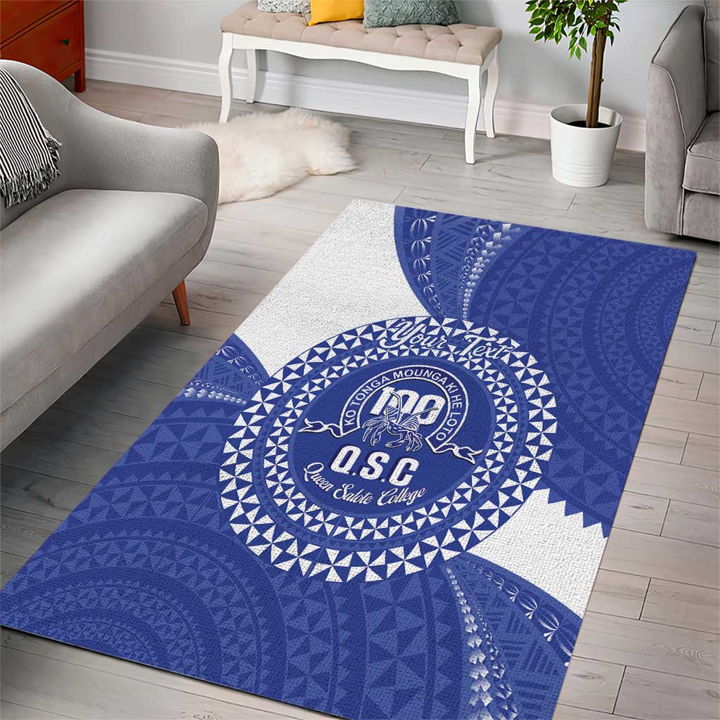 Queen Salote College 100th Anniversary Personalized Area Rug Est 1926 Kolisi Fefine Tongan Ngatu Pattern LT14 - Polynesian Pride