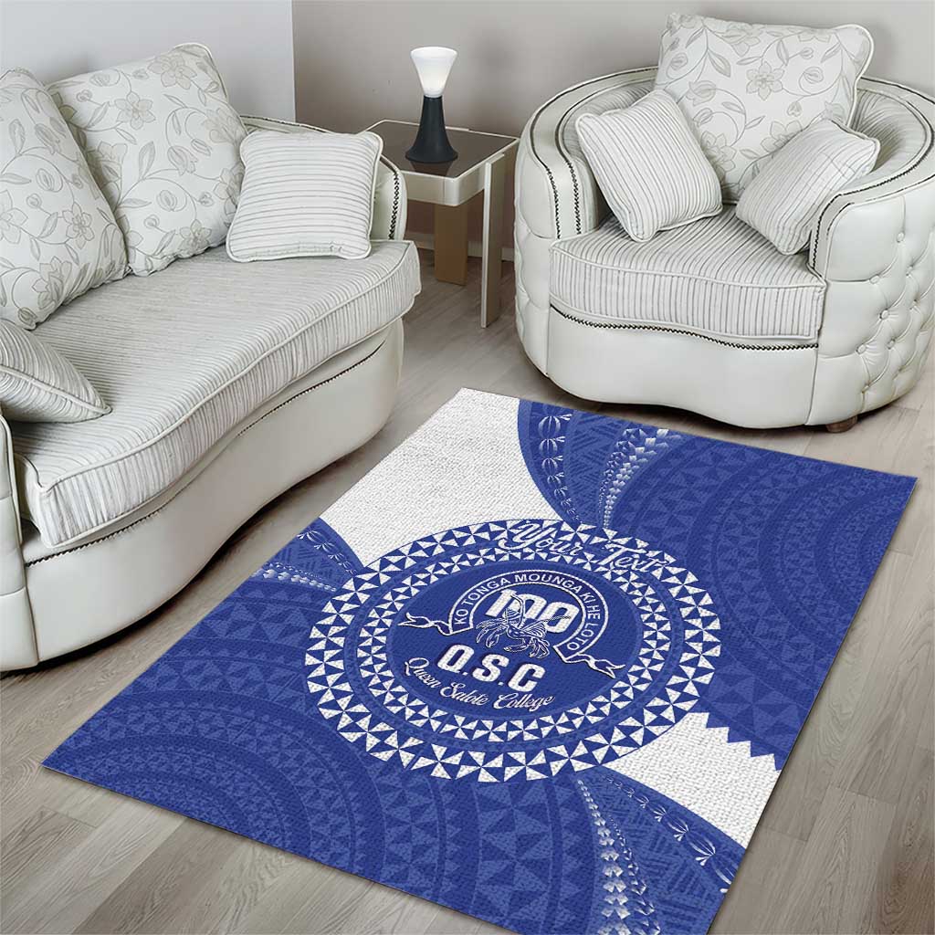 Queen Salote College 100th Anniversary Personalized Area Rug Est 1926 Kolisi Fefine Tongan Ngatu Pattern LT14 - Polynesian Pride