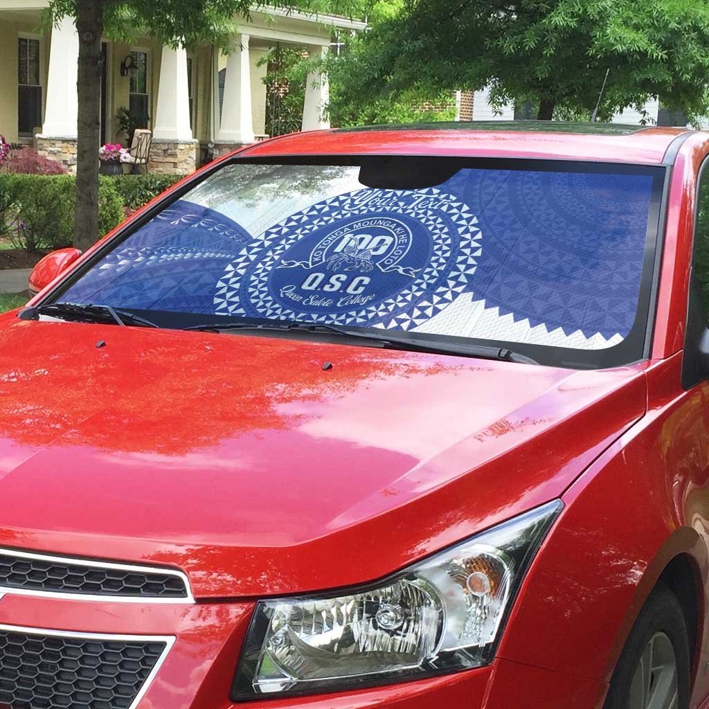 Queen Salote College 100th Anniversary Personalized Auto Sun Shade Est 1926 Kolisi Fefine Tongan Ngatu Pattern LT14 - Polynesian Pride