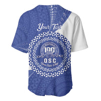 Queen Salote College 100th Anniversary Personalized Baseball Jersey Est 1926 Kolisi Fefine Tongan Ngatu Pattern LT14 - Polynesian Pride