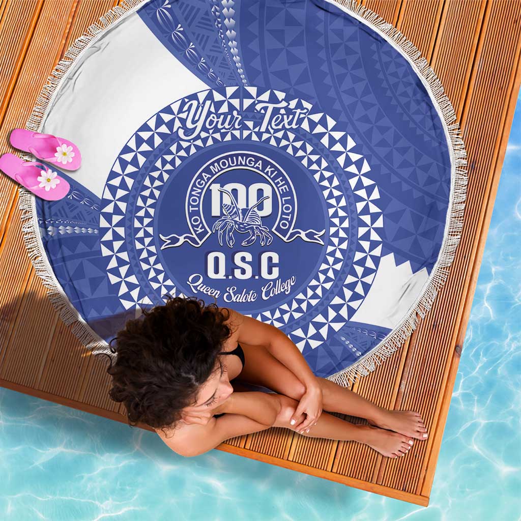 Queen Salote College 100th Anniversary Personalized Beach Blanket Est 1926 Kolisi Fefine Tongan Ngatu Pattern LT14 - Polynesian Pride
