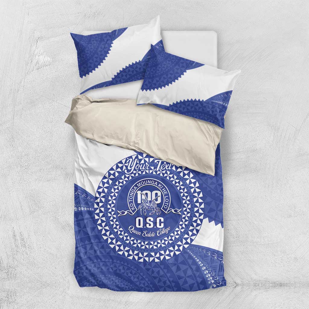 Queen Salote College 100th Anniversary Personalized Bedding Set Est 1926 Kolisi Fefine Tongan Ngatu Pattern LT14 US Twin 172cm x 218cm Blue - Polynesian Pride