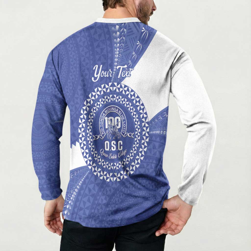 Queen Salote College 100th Anniversary Personalized Button Sweatshirt Est 1926 Kolisi Fefine Tongan Ngatu Pattern LT14 - Polynesian Pride