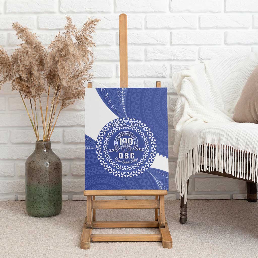 Queen Salote College 100th Anniversary Personalized Canvas Wall Art Est 1926 Kolisi Fefine Tongan Ngatu Pattern LT14 - Polynesian Pride