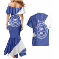 Queen Salote College 100th Anniversary Personalized Couples Matching Mermaid Dress and Hawaiian Shirt Est 1926 Kolisi Fefine Tongan Ngatu Pattern