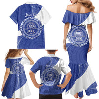 Queen Salote College 100th Anniversary Personalized Family Matching Mermaid Dress and Hawaiian Shirt Est 1926 Kolisi Fefine Tongan Ngatu Pattern