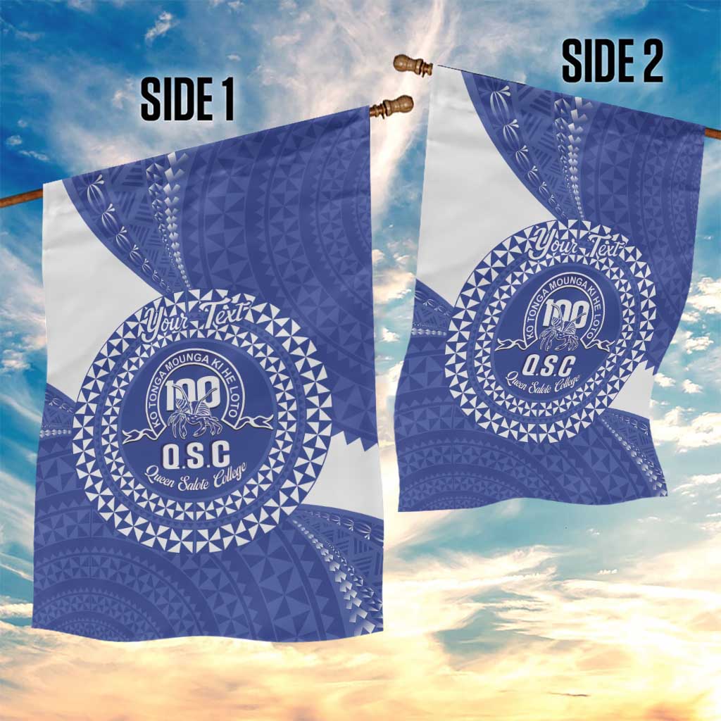 Queen Salote College 100th Anniversary Personalized Garden Flag Est 1926 Kolisi Fefine Tongan Ngatu Pattern