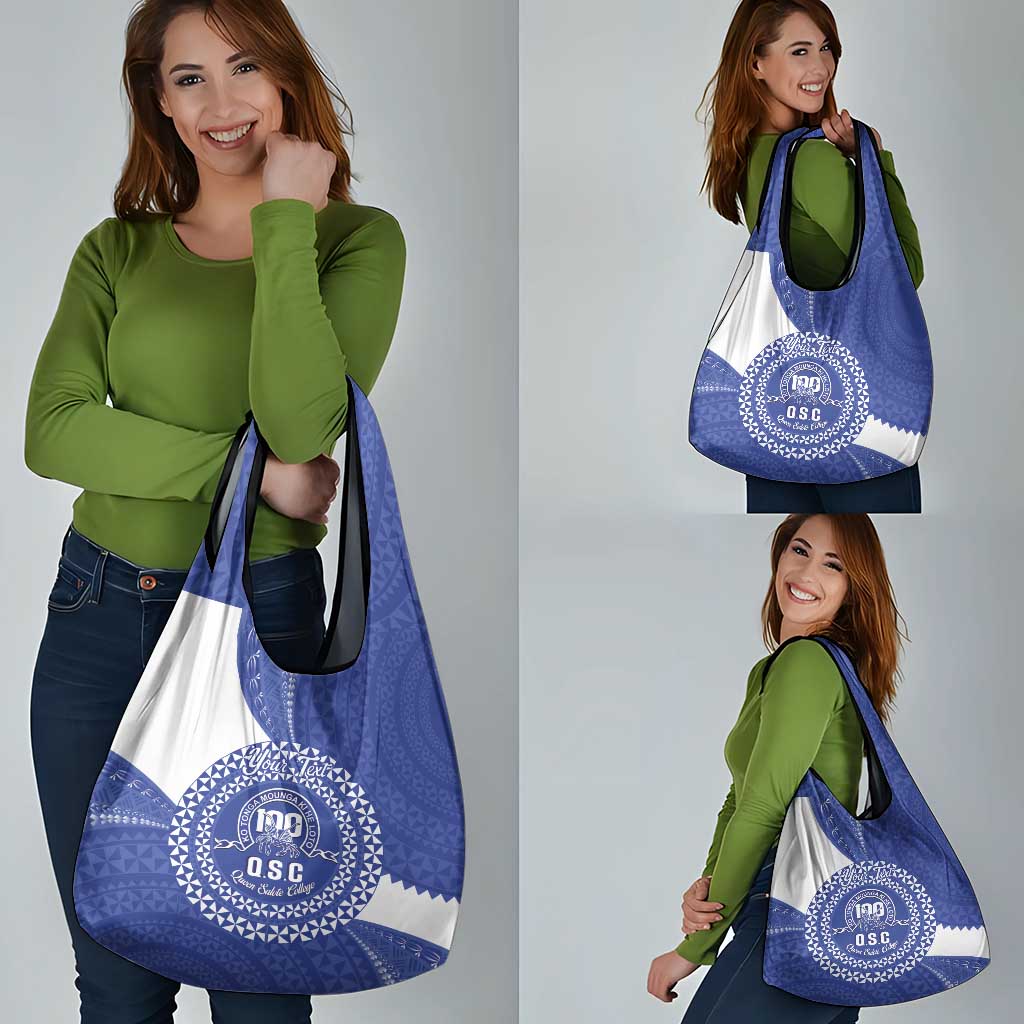 Queen Salote College 100th Anniversary Personalized Grocery Bag Est 1926 Kolisi Fefine Tongan Ngatu Pattern LT14 - Polynesian Pride