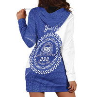 Queen Salote College 100th Anniversary Personalized Hoodie Dress Est 1926 Kolisi Fefine Tongan Ngatu Pattern