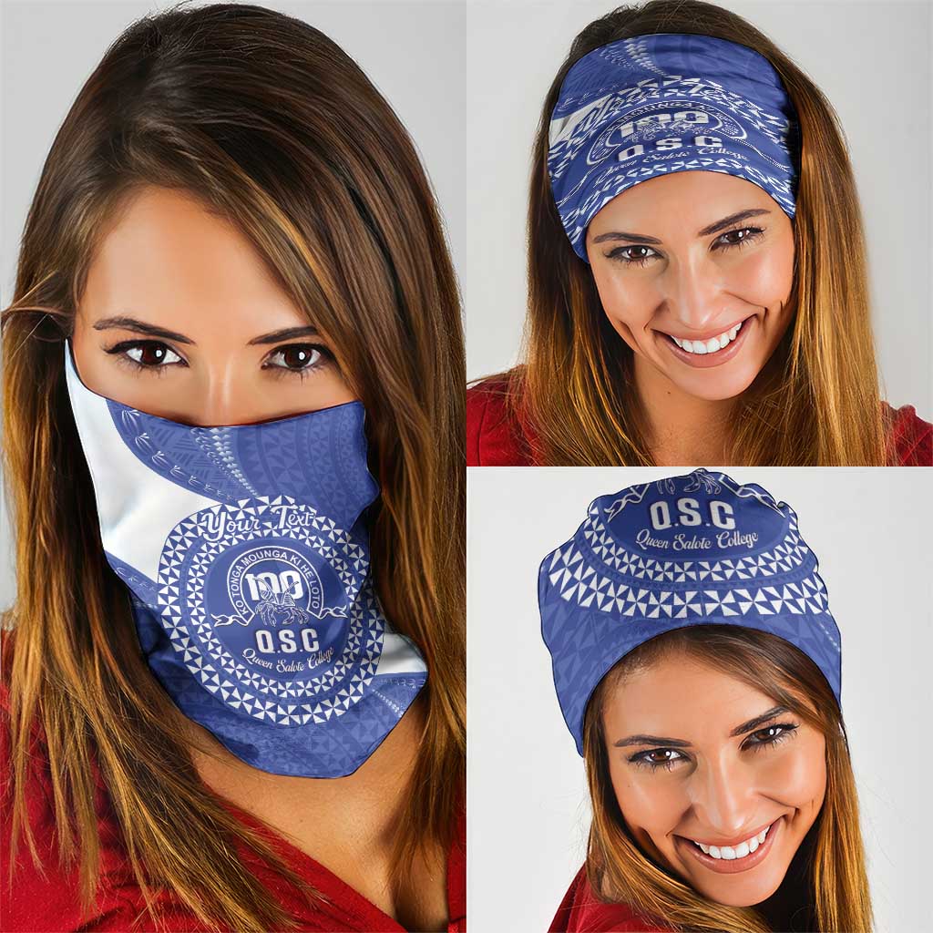 Queen Salote College 100th Anniversary Personalized Neck Gaiter Est 1926 Kolisi Fefine Tongan Ngatu Pattern LT14 - Polynesian Pride