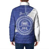 Queen Salote College 100th Anniversary Personalized Padded Jacket Est 1926 Kolisi Fefine Tongan Ngatu Pattern LT14 - Polynesian Pride