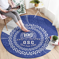 Queen Salote College 100th Anniversary Personalized Round Carpet Est 1926 Kolisi Fefine Tongan Ngatu Pattern LT14 - Polynesian Pride