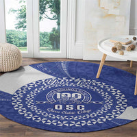 Queen Salote College 100th Anniversary Personalized Round Carpet Est 1926 Kolisi Fefine Tongan Ngatu Pattern LT14 - Polynesian Pride