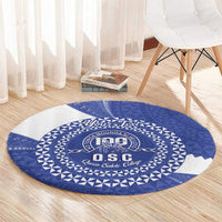 Queen Salote College 100th Anniversary Personalized Round Carpet Est 1926 Kolisi Fefine Tongan Ngatu Pattern LT14 - Polynesian Pride