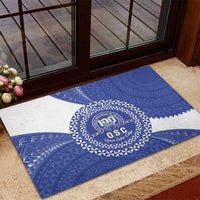Queen Salote College 100th Anniversary Personalized Rubber Doormat Est 1926 Kolisi Fefine Tongan Ngatu Pattern