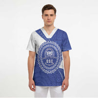 Queen Salote College 100th Anniversary Personalized Scrub Top Est 1926 Kolisi Fefine Tongan Ngatu Pattern LT14 - Polynesian Pride