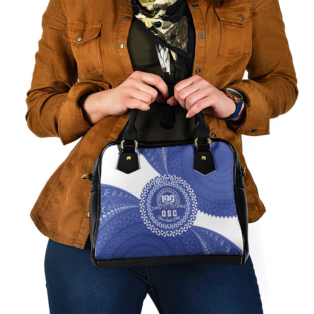 Queen Salote College 100th Anniversary Personalized Shoulder Handbag Est 1926 Kolisi Fefine Tongan Ngatu Pattern LT14 - Polynesian Pride