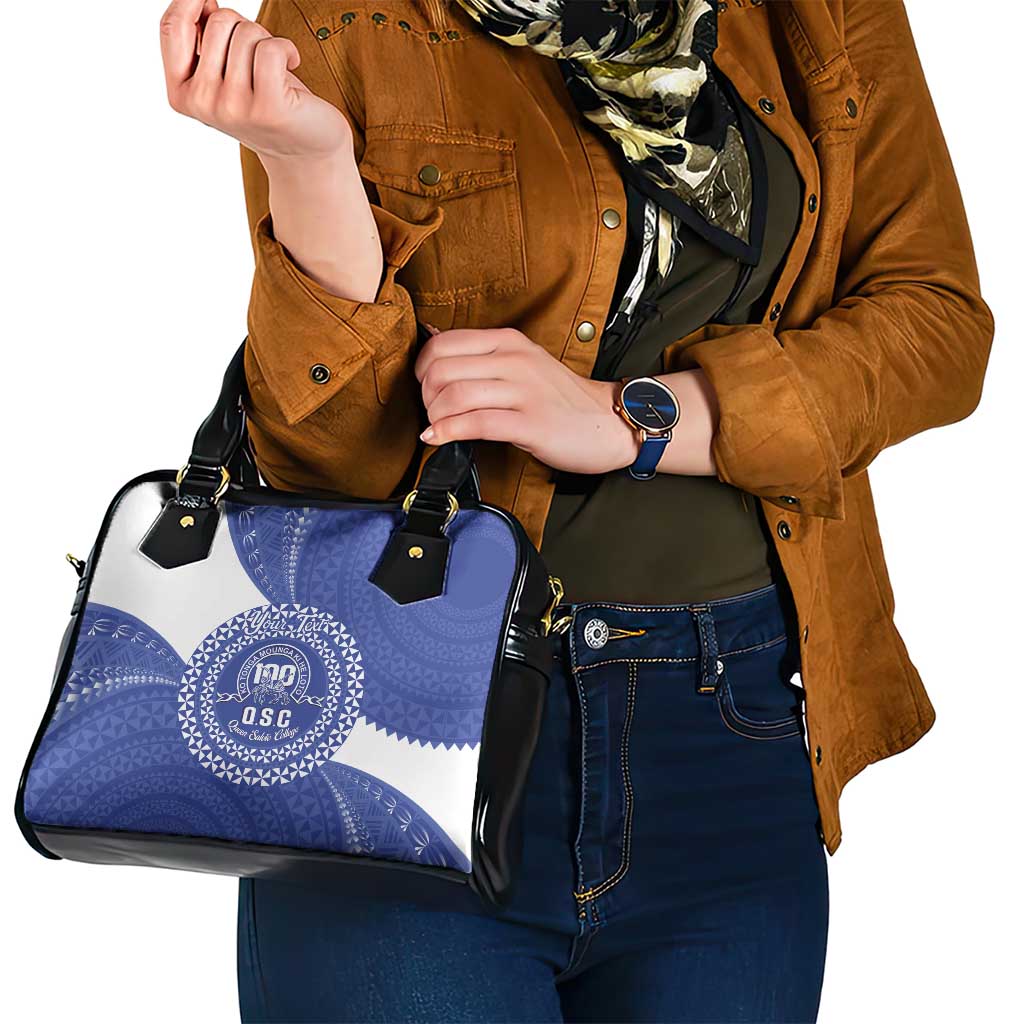 Queen Salote College 100th Anniversary Personalized Shoulder Handbag Est 1926 Kolisi Fefine Tongan Ngatu Pattern LT14 - Polynesian Pride