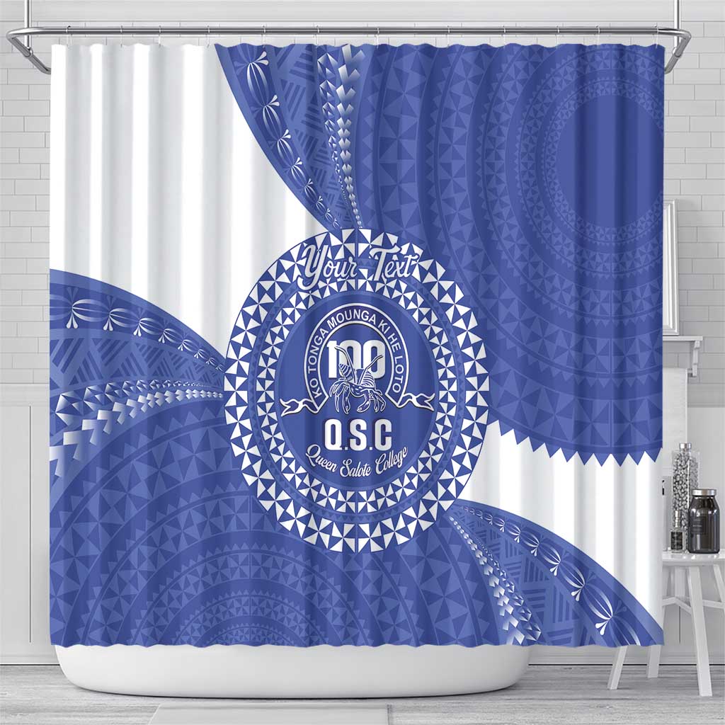 Queen Salote College 100th Anniversary Personalized Shower Curtain Est 1926 Kolisi Fefine Tongan Ngatu Pattern LT14 - Polynesian Pride