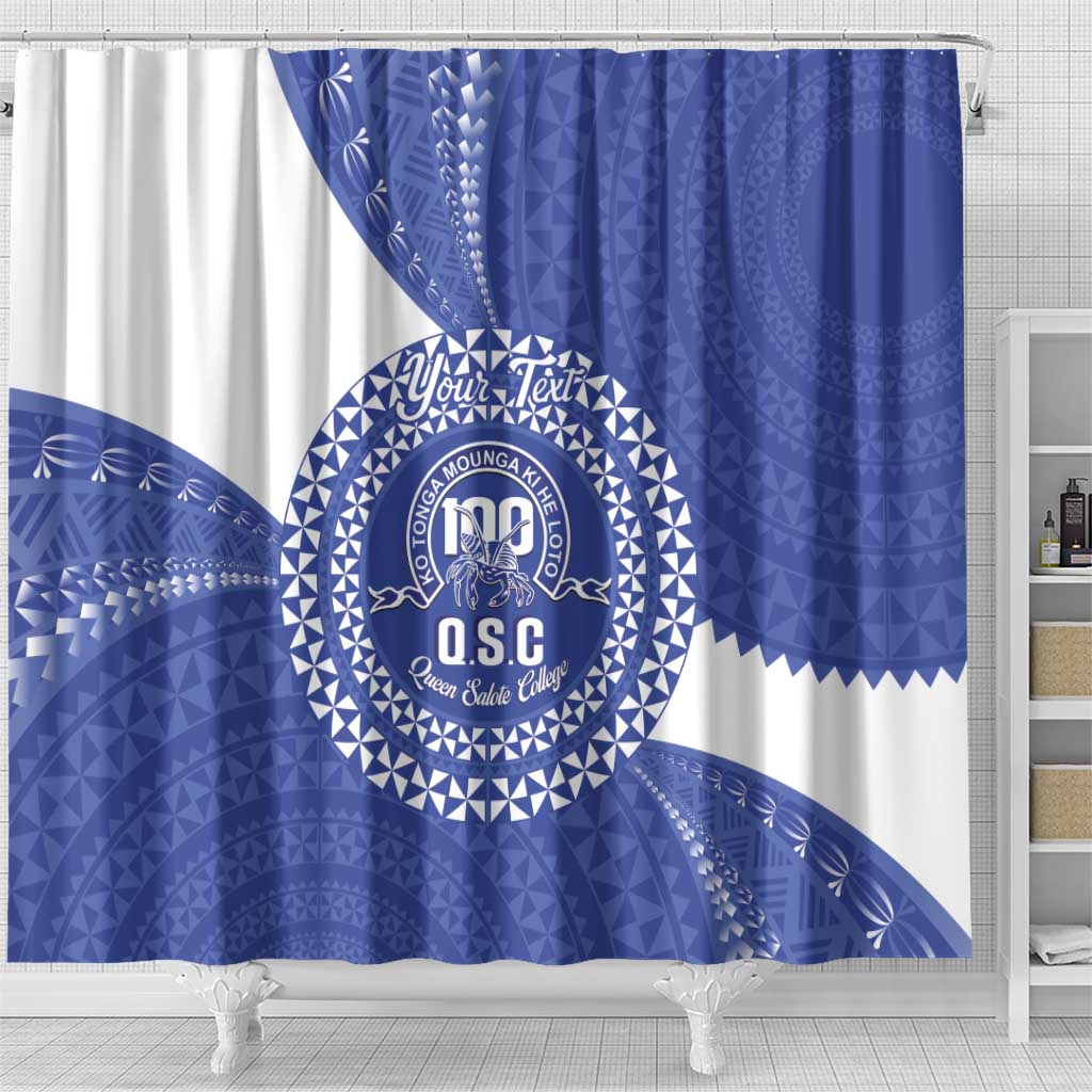 Queen Salote College 100th Anniversary Personalized Shower Curtain Est 1926 Kolisi Fefine Tongan Ngatu Pattern LT14 - Polynesian Pride