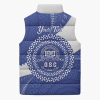 Queen Salote College 100th Anniversary Personalized Sleeveless Puffer Jacket Est 1926 Kolisi Fefine Tongan Ngatu Pattern LT14 - Polynesian Pride
