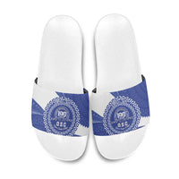 Queen Salote College 100th Anniversary Personalized Slide Sandals Est 1926 Kolisi Fefine Tongan Ngatu Pattern