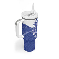 Queen Salote College 100th Anniversary Tumbler With Handle Est 1926 Kolisi Fefine Tongan Ngatu Pattern LT14 - Polynesian Pride