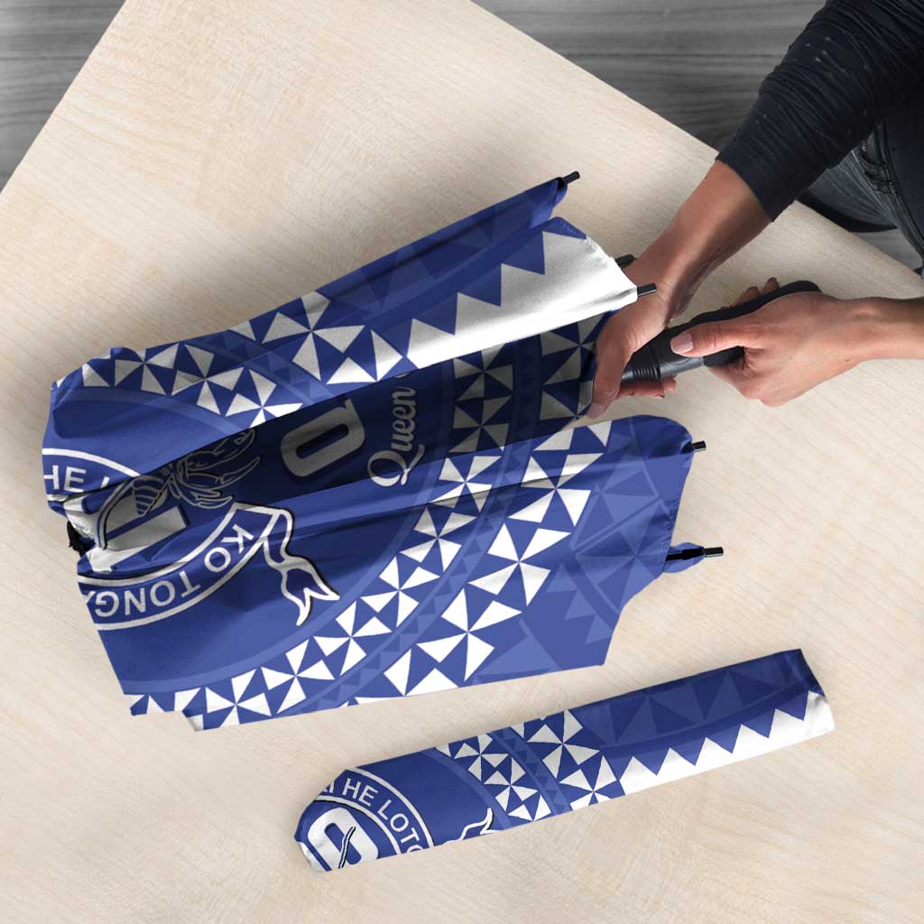 Queen Salote College 100th Anniversary Personalized Umbrella Est 1926 Kolisi Fefine Tongan Ngatu Pattern