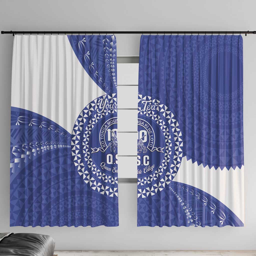Queen Salote College 100th Anniversary Personalized Window Curtain Est 1926 Kolisi Fefine Tongan Ngatu Pattern