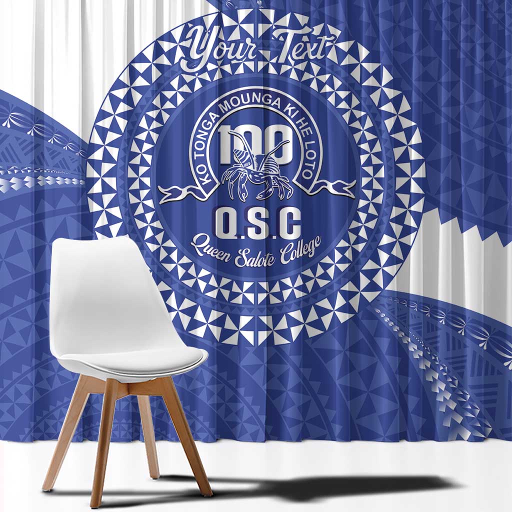 Queen Salote College 100th Anniversary Personalized Window Curtain Est 1926 Kolisi Fefine Tongan Ngatu Pattern