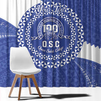Queen Salote College 100th Anniversary Personalized Window Curtain Est 1926 Kolisi Fefine Tongan Ngatu Pattern