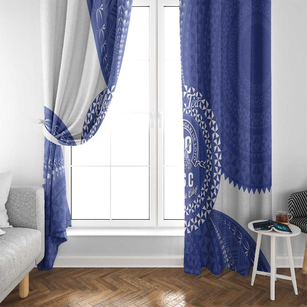 Queen Salote College 100th Anniversary Personalized Window Curtain Est 1926 Kolisi Fefine Tongan Ngatu Pattern