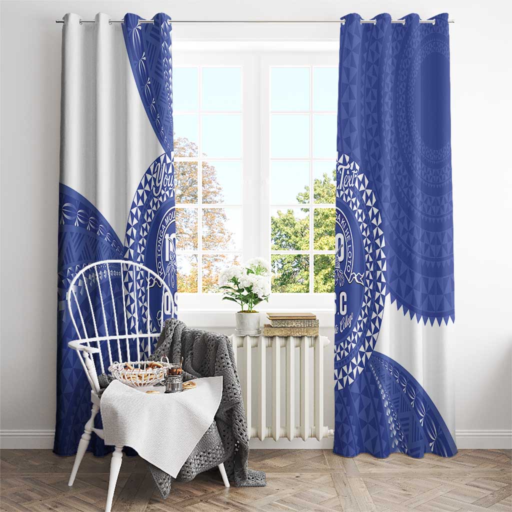 Queen Salote College 100th Anniversary Personalized Window Curtain Est 1926 Kolisi Fefine Tongan Ngatu Pattern