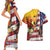 Personalised United States And Papua New Guinea Couples Matching Short Sleeve Bodycon Dress and Hawaiian Shirt USA Eagle With PNG Bird Of Paradise