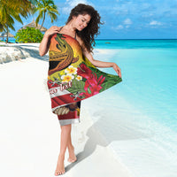 Personalised United States And Hawaii Sarong USA Eagle With Hawaiian Shark Tattoo