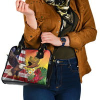 Personalised United States And Hawaii Shoulder Handbag USA Eagle With Hawaiian Shark Tattoo LT14 - Polynesian Pride