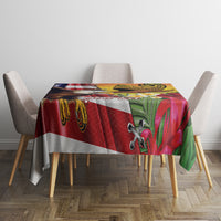 Personalised United States And Hawaii Tablecloth USA Eagle With Hawaiian Shark Tattoo LT14 - Polynesian Pride