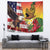 Personalised United States And Hawaii Tapestry USA Eagle With Hawaiian Shark Tattoo