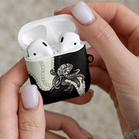 Black Polynesia Tribal Octopus Tattoo AirPods Case Pikake Lei Polynesian Pattern LT14 - Polynesian Pride