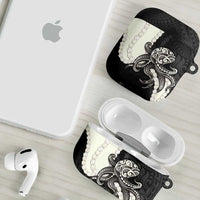 Black Polynesia Tribal Octopus Tattoo AirPods Case Pikake Lei Polynesian Pattern LT14 - Polynesian Pride