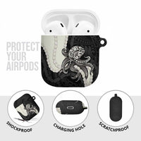 Black Polynesia Tribal Octopus Tattoo AirPods Case Pikake Lei Polynesian Pattern LT14 - Polynesian Pride